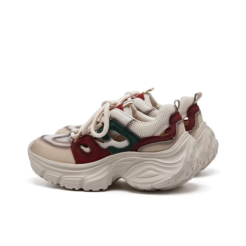 BURGELY Low Top Chunky Sneakers Women's-3
