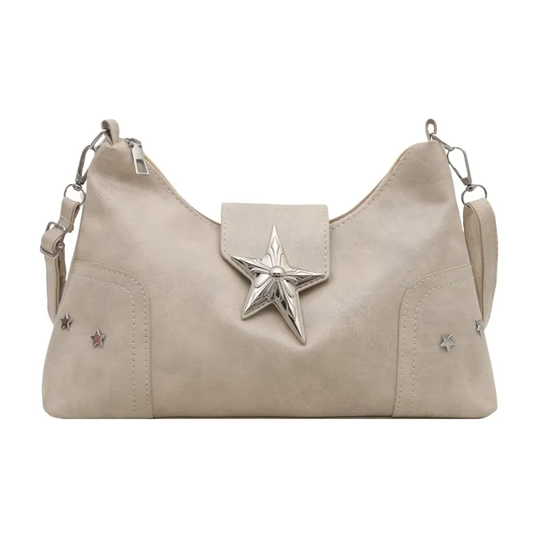 TOUTSEUL YOLO PU Shoulder Bag Women's Ecru/Black/Pink/Red/Light Brown-0