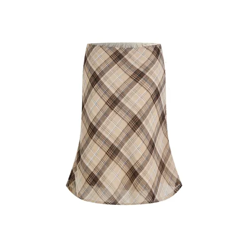 HEYABC Casual Long Skirt Women's Light Brown