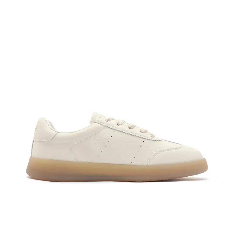 JOSINY German Army Trainers Low Top Skateboard Shoes Women's Ecru-3