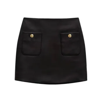 Anine Bing Finn Curved Hem Mini Skirt