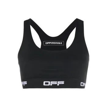 OFF WHITE Racerback Sports Bra Black/White
