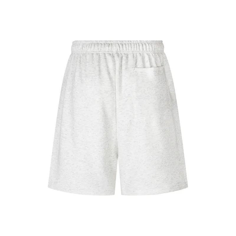 American Trendy Brand Bead Heart Letter Elastic Waistband Casual Shorts Unisex-4