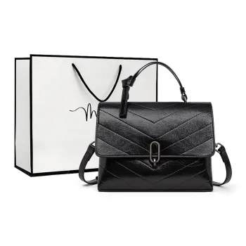 MILLIE'S Cow Leather Shoulder Bag, Crossbody Bag, Handbag Regular Women's Black