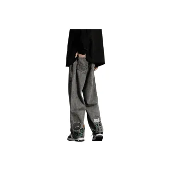 NEAR HERE Jeans Unisex Black Gray Color