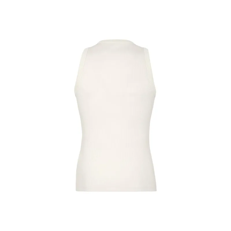 FENDI Logo Plaque Ribbed Knit Top-1