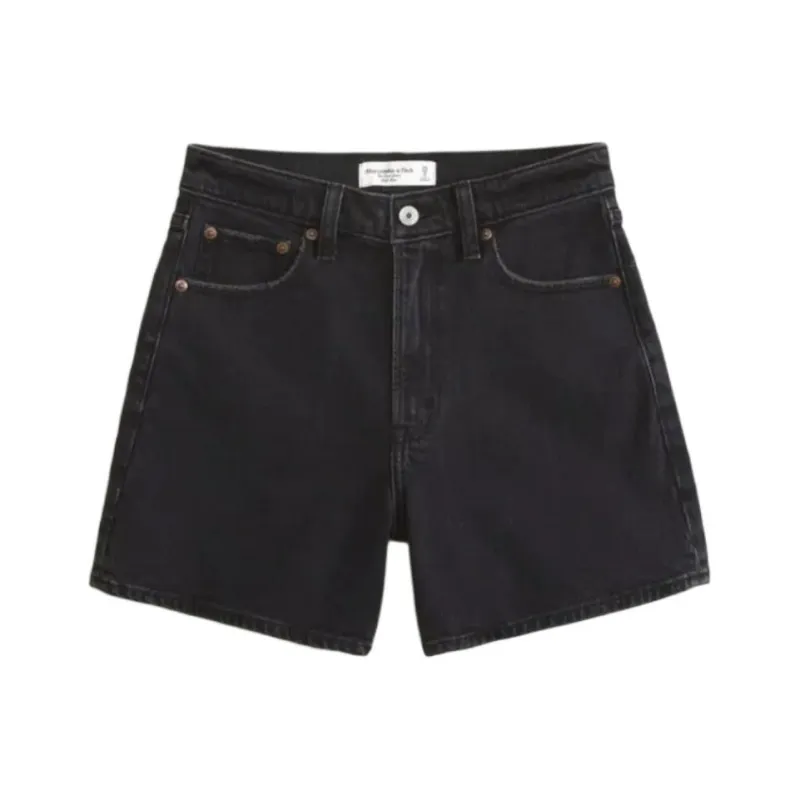Abercrombie＆Fitch Denim Shorts Women's Black-0