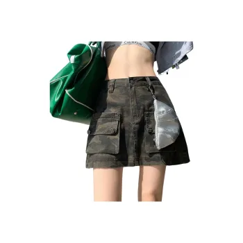 Rose Cargo Short Skirts Women's Army Green
