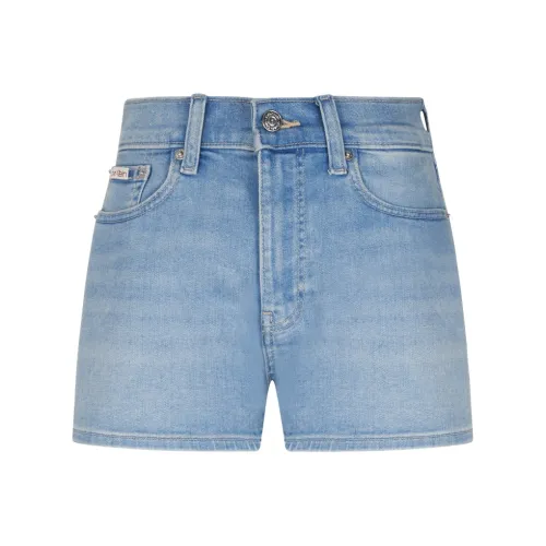 CALVIN KLEIN SS25 Denim Shorts Women's Denim Light Blue