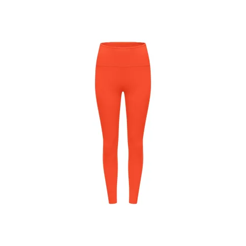 LORNA JANE Hold Me In Booty Ankle Biter Leggings Athletic Trousers Women's Orange