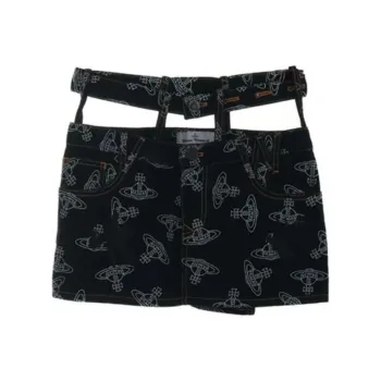 Vivienne Westwood Denim Short Skirts Women's Black