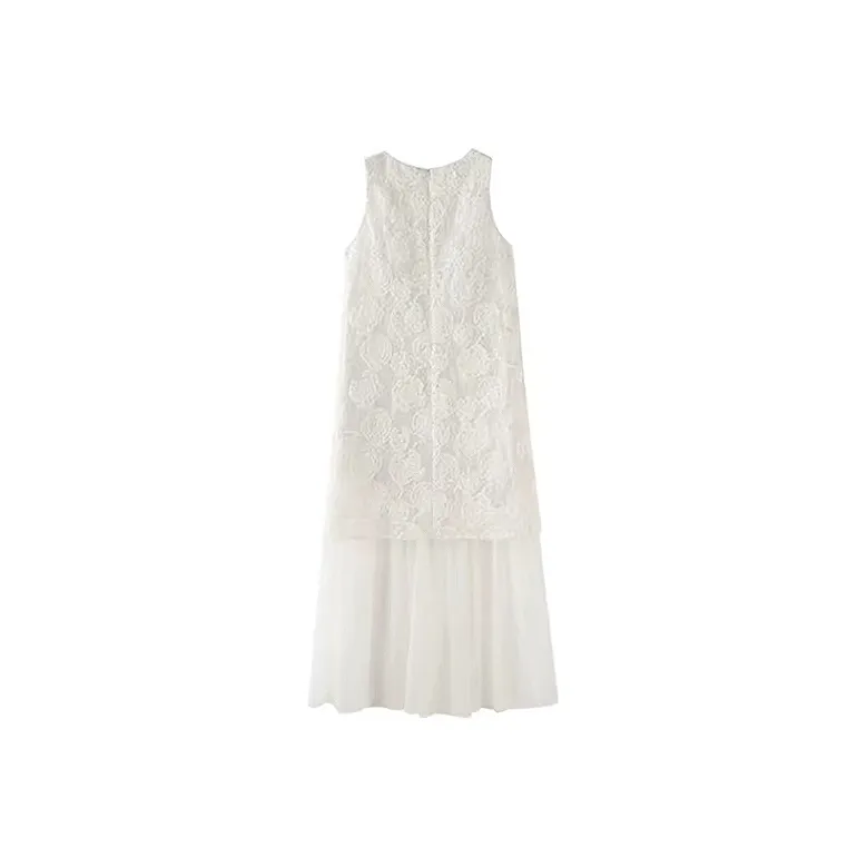 KYKW Sleeveless Dresses Women's White-1