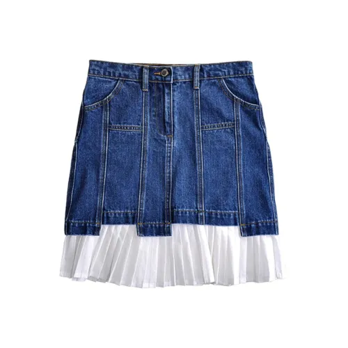 FION Denim Short Skirts Women's Dark Blue