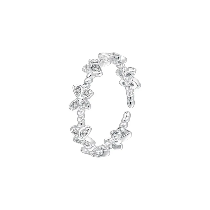 CMLZIUA S925 Silver Butterfly Ring Women's-0