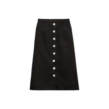 PRADA Casual Long Skirt Women's Black