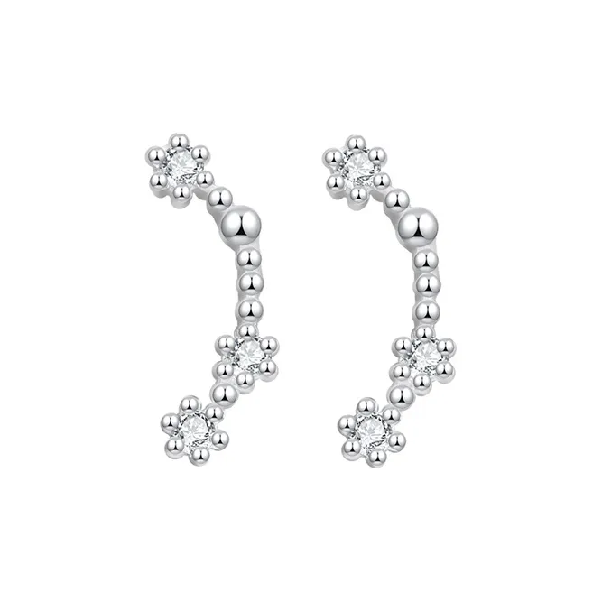 JAY S999 Fine Silver Stud Earrings Unisex-4