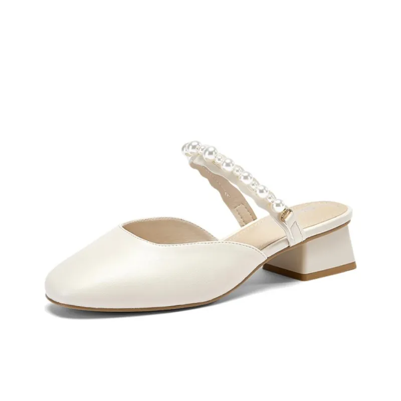 DAPHNE Wrap-toe Slippers Women's Ecru-1