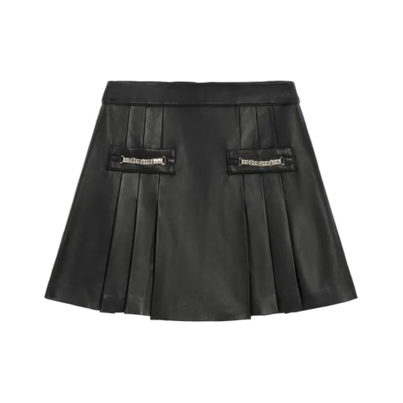 Bebe FW24 Leather Short Skirts Women's Black-0