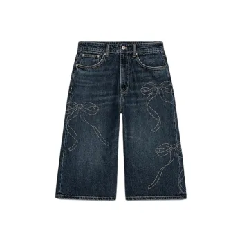 ZARA Valentine's Day Collection SS25 Denim Shorts Women's Blue