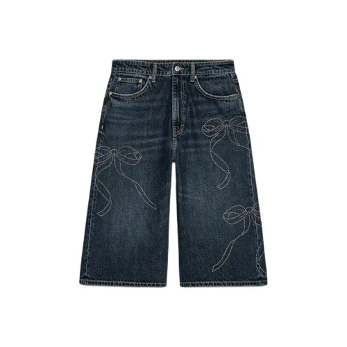 ZARA Valentine's Day Collection SS25 Denim Shorts Women's Blue