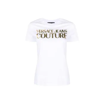 VERSACE JEANS Logo print Cotton T shirt