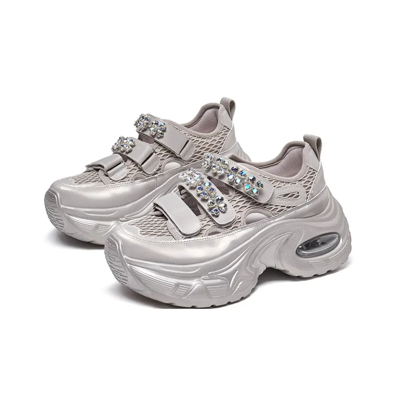 Lee Cooper Anti Slip And Wear Resistant Height Increasing Low Top Chunky Sneakers Women's-6