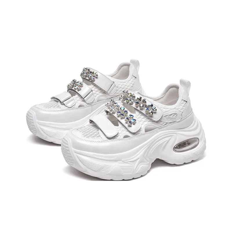 Lee Cooper Anti Slip And Wear Resistant Height Increasing Low Top Chunky Sneakers Women's-2