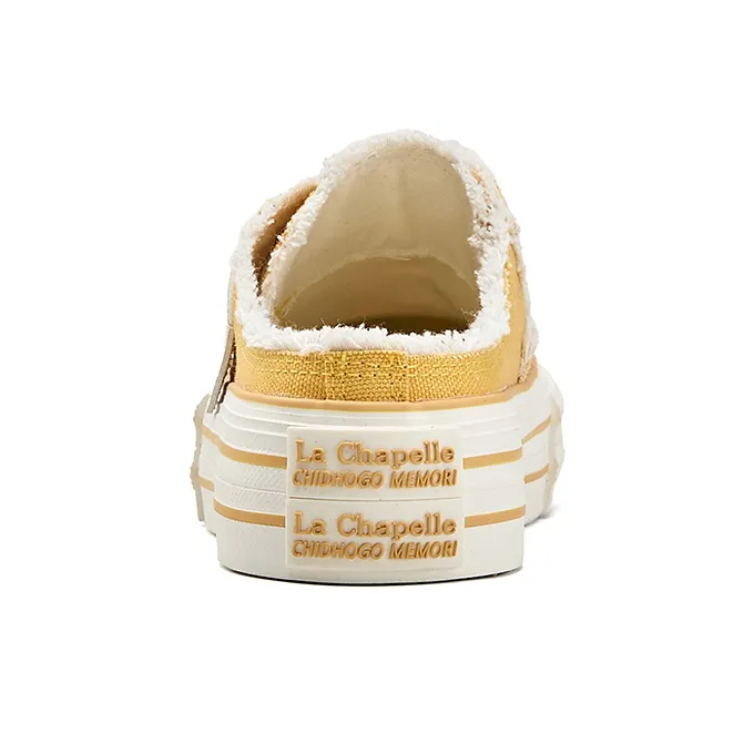La Chapelle Abrasion Resistant Closed Toe Slippers Women's Yellow-5