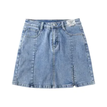 FAWENXIANGZI Denim Short Skirts Women's