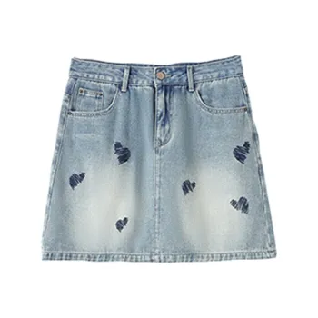 COVT Denim Short Skirts Women's Denim Blue