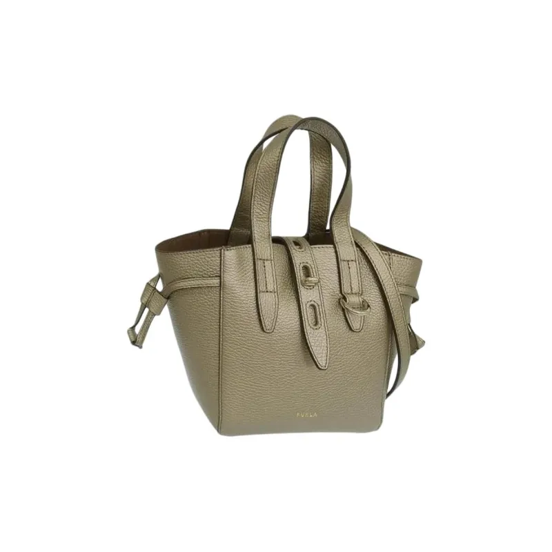 Furla Leather Handbag Mini Women's Beige Metal-1