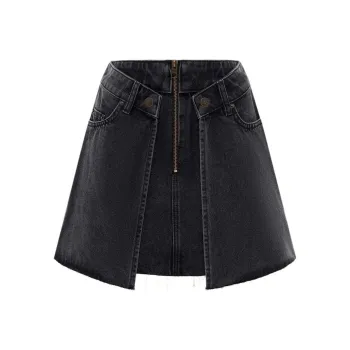 Ksubi Denim Short Skirts Women's Black