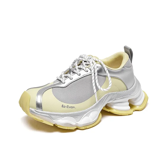 Lee Cooper Slip Resistant, Abrasion Resistant, Breathable, Height Increasing Low Top Chunky Sneakers Women's-1