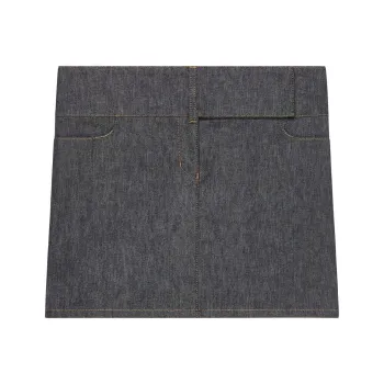 COURREGES Belted Denim Miniskirt 'Dark Heather Grey'