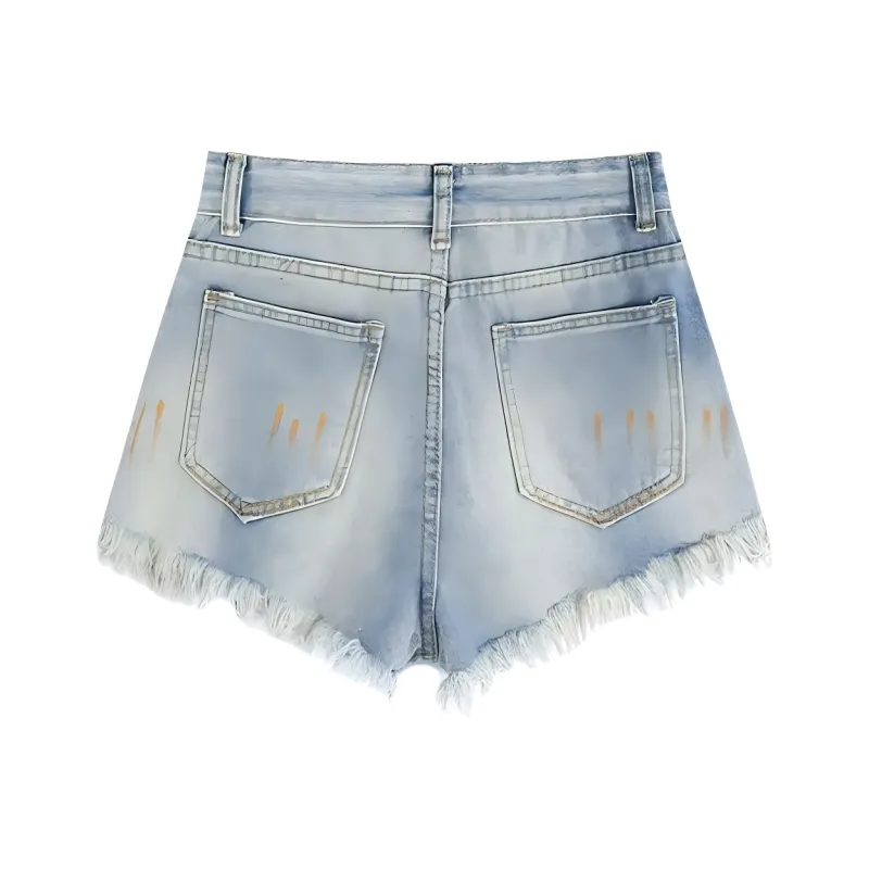 KKX Denim Shorts Women's Blue-1