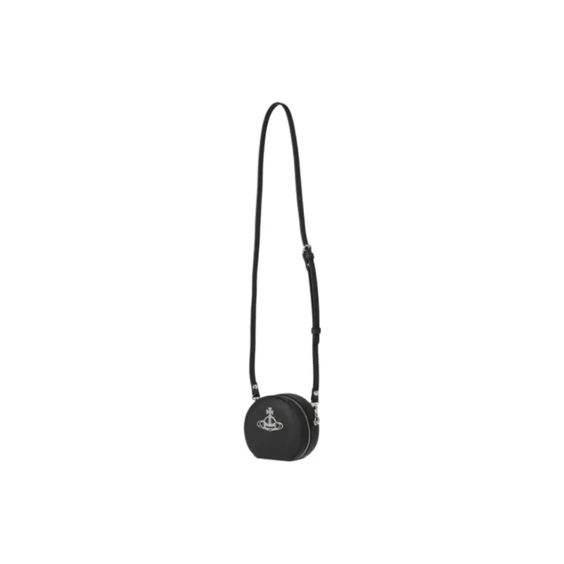 Vivienne Westwood Saffiano Leather Crossbody Bag Mini Women's Black-2
