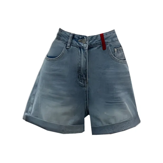 Mu Xiao Xin Denim Shorts Women's-0
