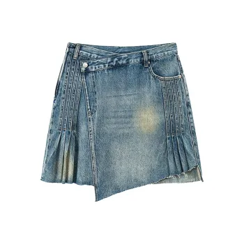 CHUU Denim Short Skirts Women's Medium Denim Blue