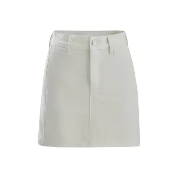 Wen Shan Denim Short Skirts Women's Ecru