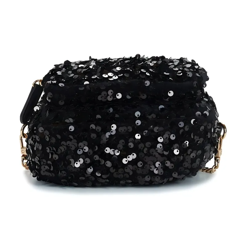 Petite Mendigote Polyurethane Crossbody Bag Shoulder Bag Women's Black-2