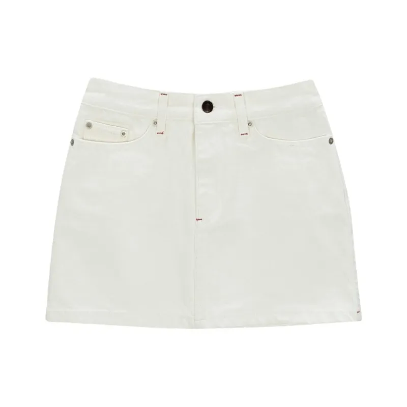 Asif calie Denim Short Skirts Women's White-0