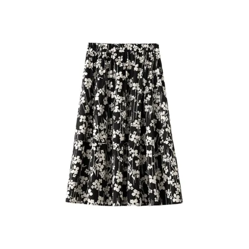 YIRANCHUN Casual Long Skirt Women's Waterweed Flower