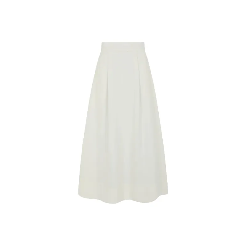PAROSH Casual Long Skirt Women's White-0