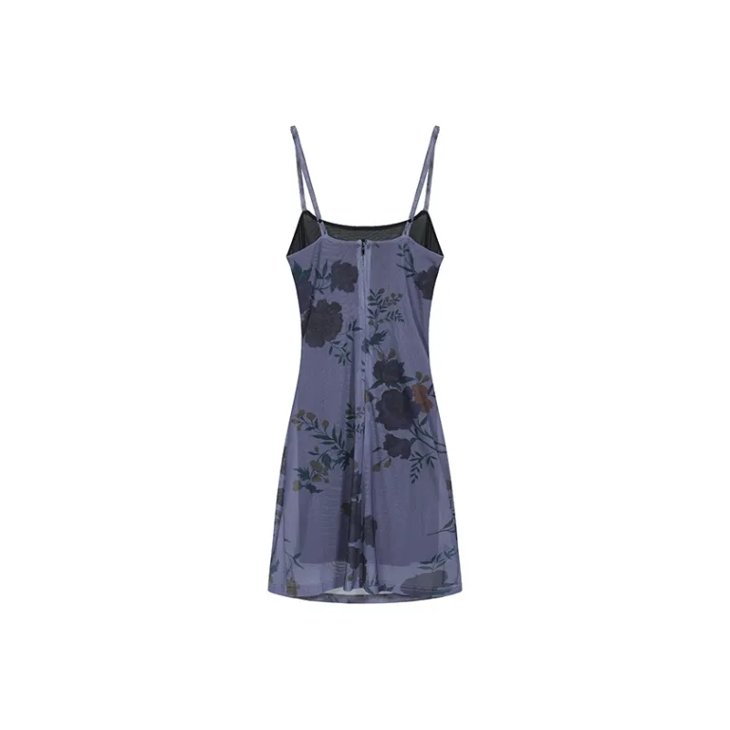SNZX Slip Dresses Women's Purple Cropped-1