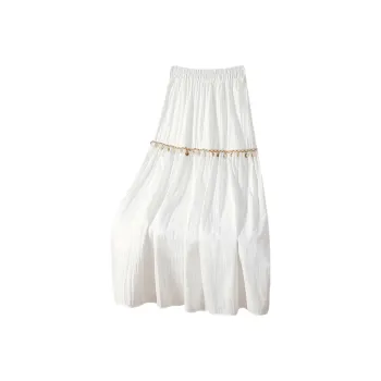 TOUCH Casual Long Skirt Women's White