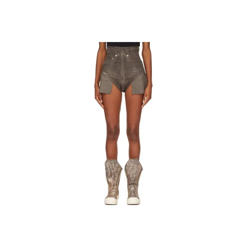 Rick Owens DRKSHDW Denim Shorts Women's Dark Color-0