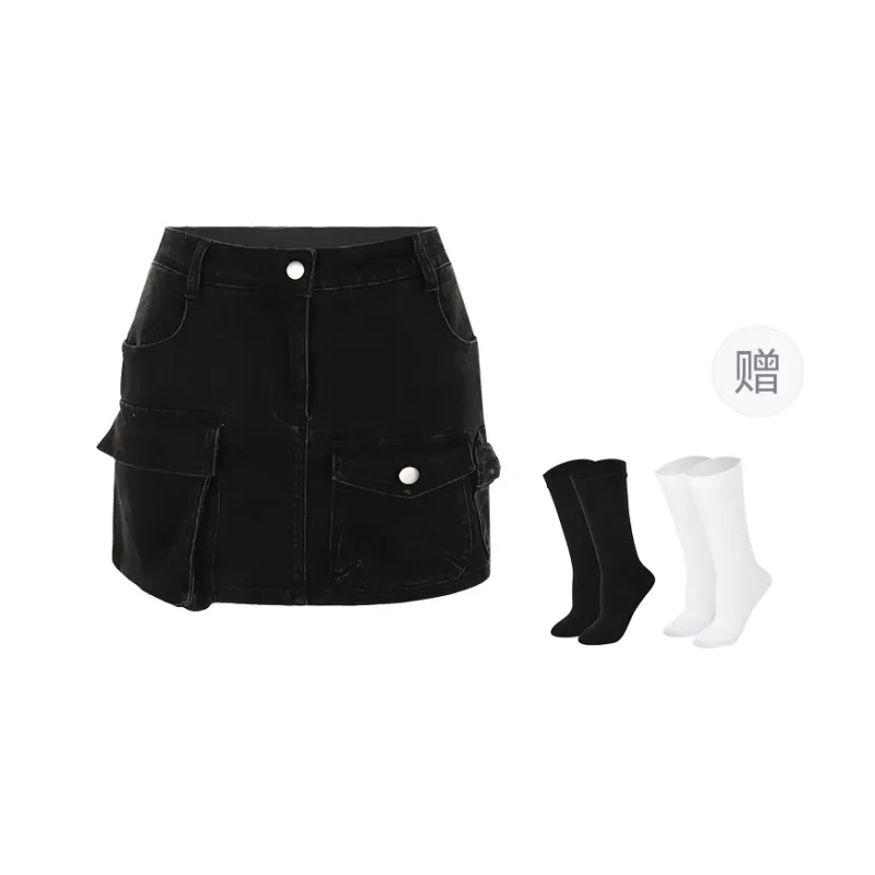 BSEVENI Denim Short Skirts Women's-0