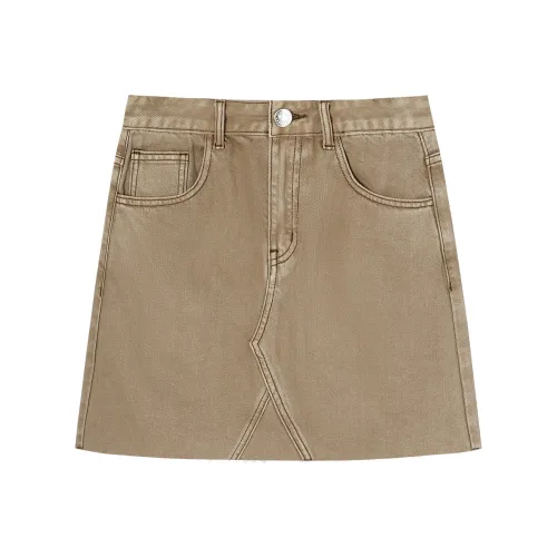 JESSYLINE Denim Short Skirts Women's Khaki