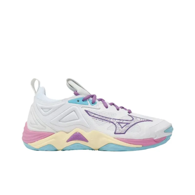 Mizuno Women's Wave Momentum 3 'White Purple Blue'-1