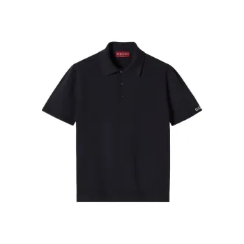 GUCCI FW25 Polo Shirt Men's Marine Blue